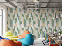 Modern Textured Hand Painted Geometries Charm Wallpaper⁠