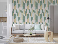 Modern Textured Hand Painted Geometries Charm Wallpaper⁠