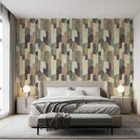 Modern Textured Hand Painted Geometries Calm Wallpaper⁠