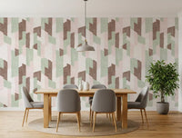 Modern Textured Hand Painted Geometries Delight Wallpaper⁠