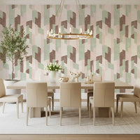 Modern Textured Hand Painted Geometries Delight Wallpaper⁠