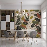 Rustic Foliage Hearthy Tones Wall Mural