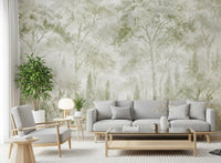 Eucalyptus Green Tuscan Forest Path Wall Mural Wall Mural