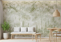 Eucalyptus Green Tuscan Forest Path Wall Mural Wall Mural