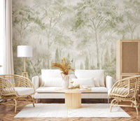 Eucalyptus Green Tuscan Forest Path Wall Mural Wall Mural
