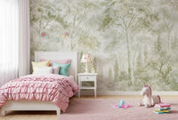Eucalyptus Green Tuscan Forest Path Wall Mural Wall Mural