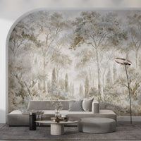 Misty Tuscan Forest Path Wall Mural Wall Mural
