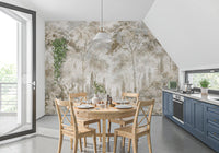Misty Tuscan Forest Path Wall Mural Wall Mural