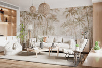 Sepia Jungle Dream Wall Mural Wall Mural