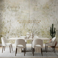 Botanical Damask Wildflower Meadow Wall Mural Wall Mural