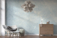 Ethereal Azure Marble Stone Wall Mural