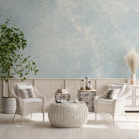Ethereal Azure Marble Stone Wall Mural