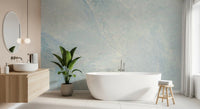 Cool Azure Marble Slab Texture Wall Mural