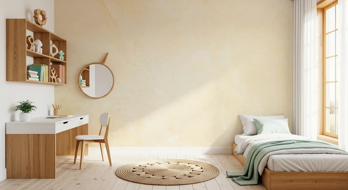 Creamy Calacatta Stone Texture Wall Mural