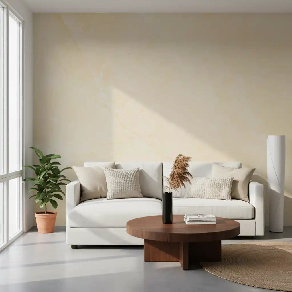 Creamy Calacatta Stone Texture Wall Mural
