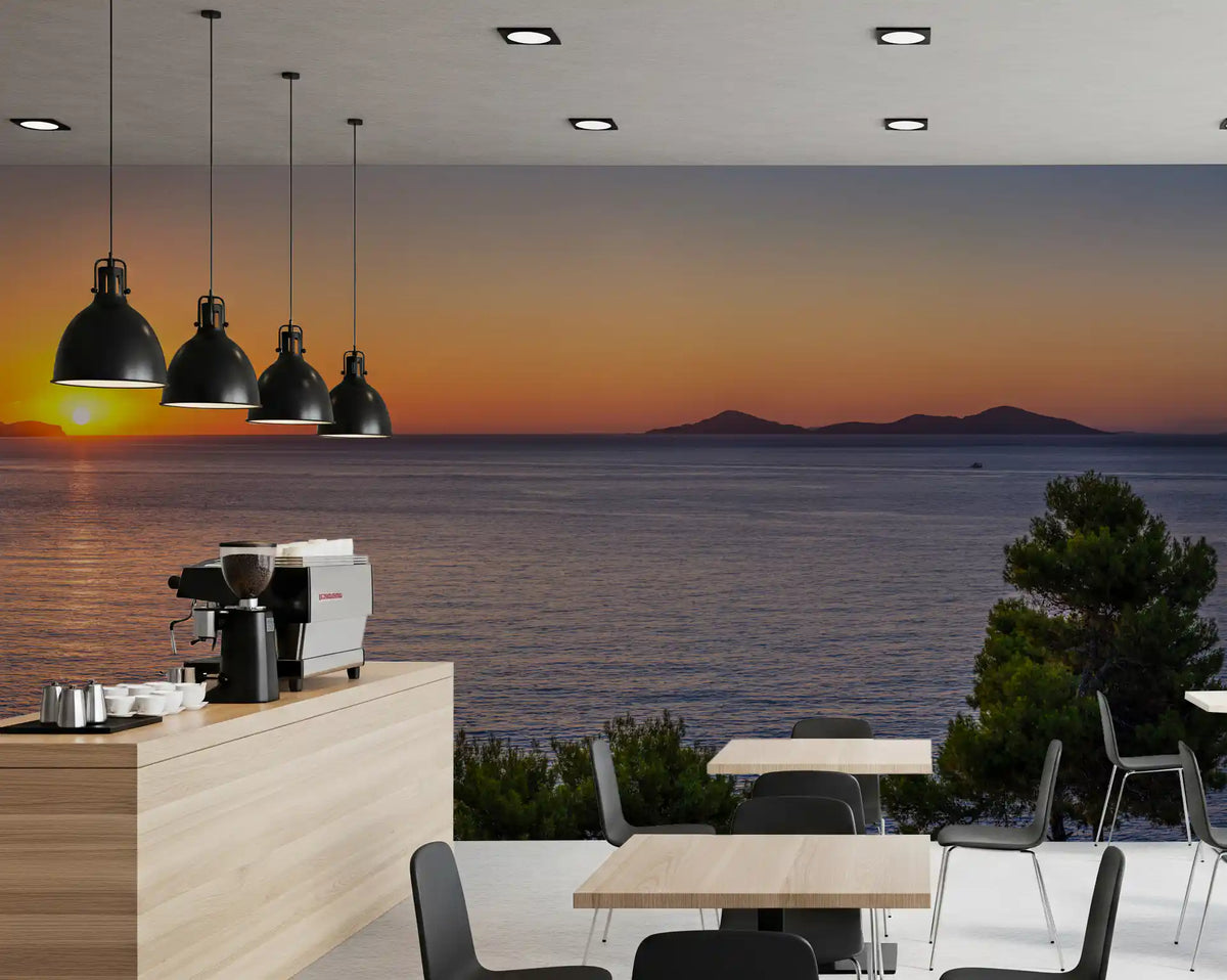 Mediterranean Sunset Horizon Wall Mural