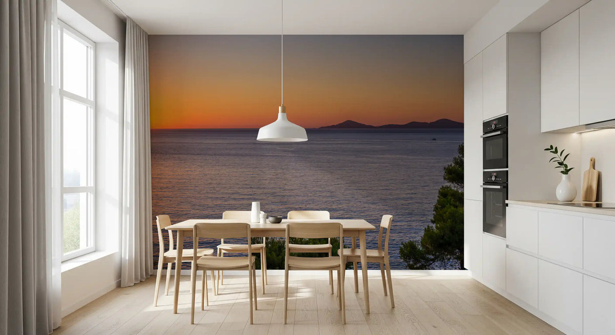 Mediterranean Sunset Horizon Wall Mural