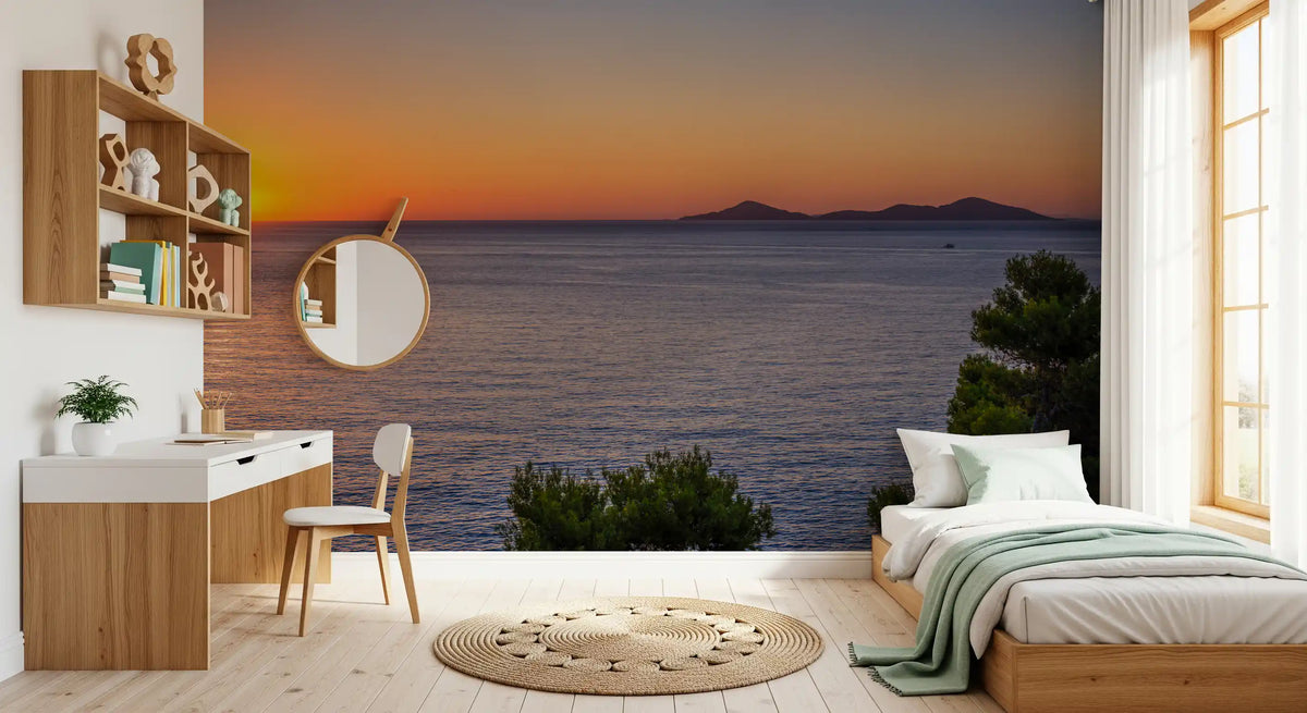 Mediterranean Sunset Horizon Wall Mural