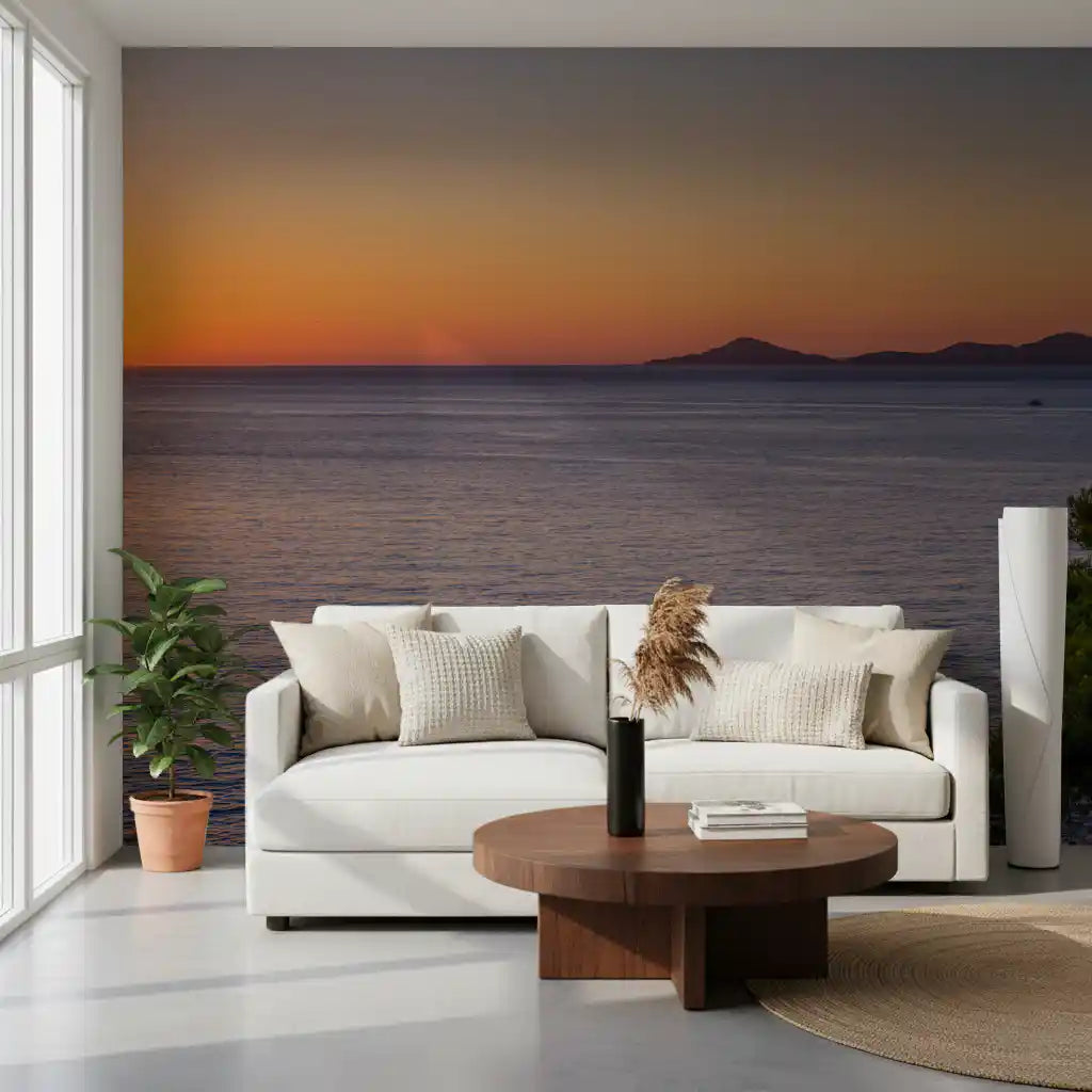 Mediterranean Sunset Horizon Wall Mural