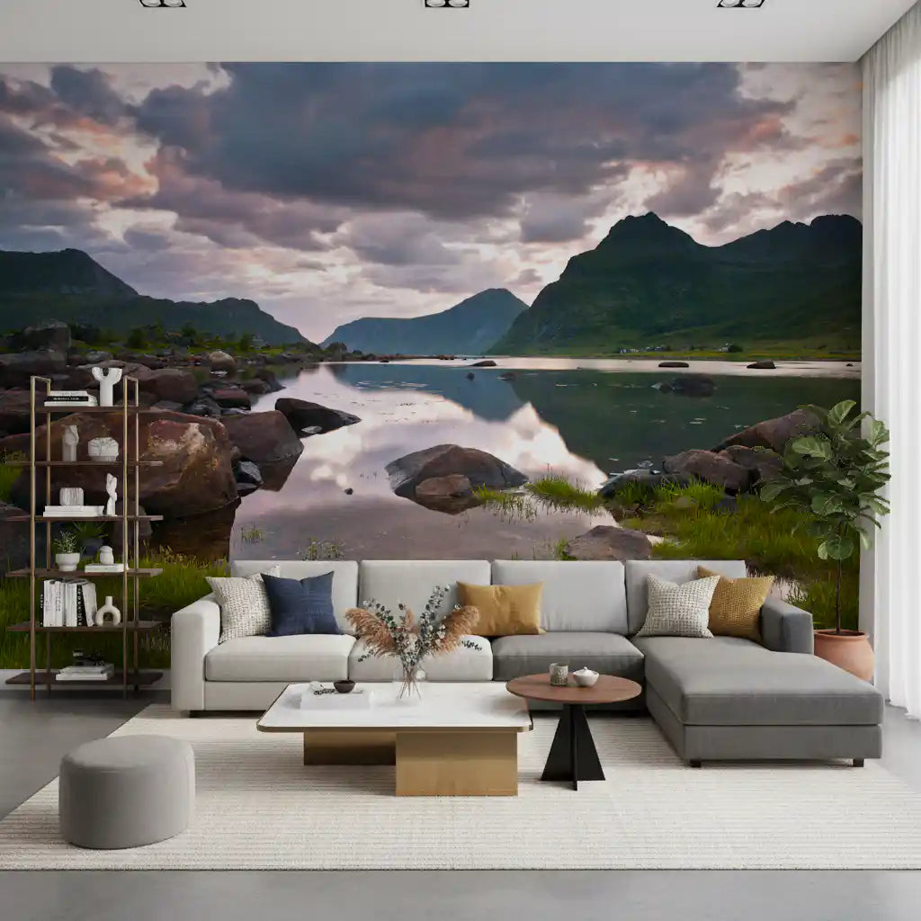 Still Water Highland Horizon Wall Mural