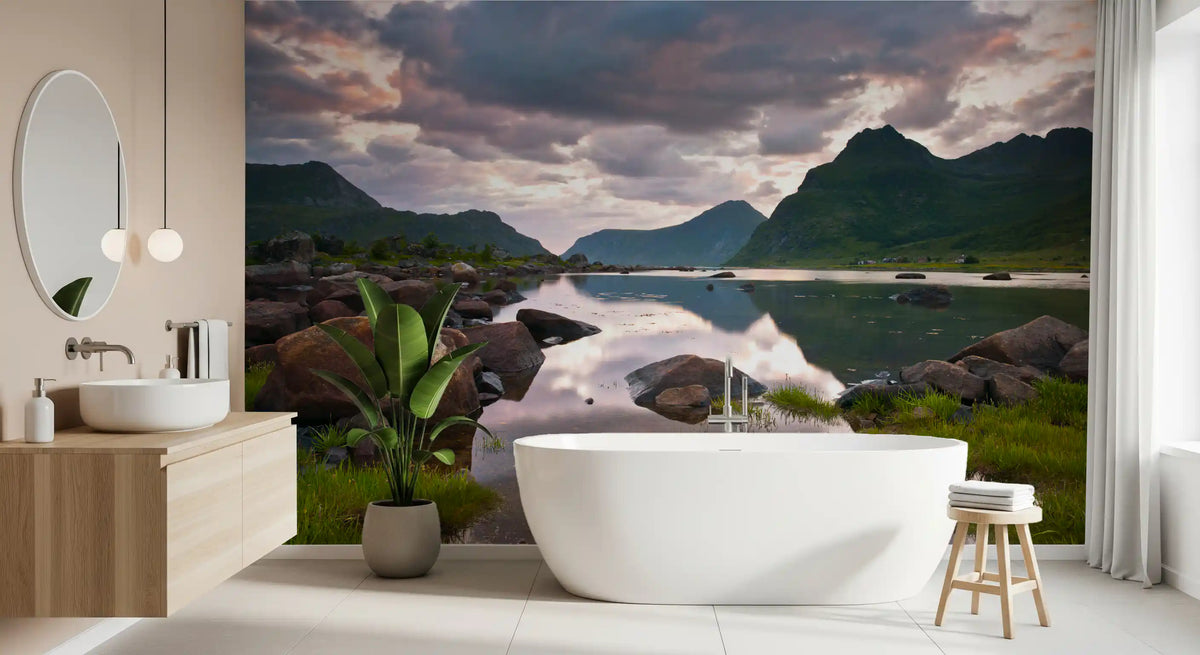Still Water Highland Horizon Wall Mural