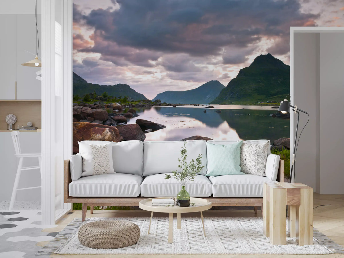 Still Water Highland Horizon Wall Mural