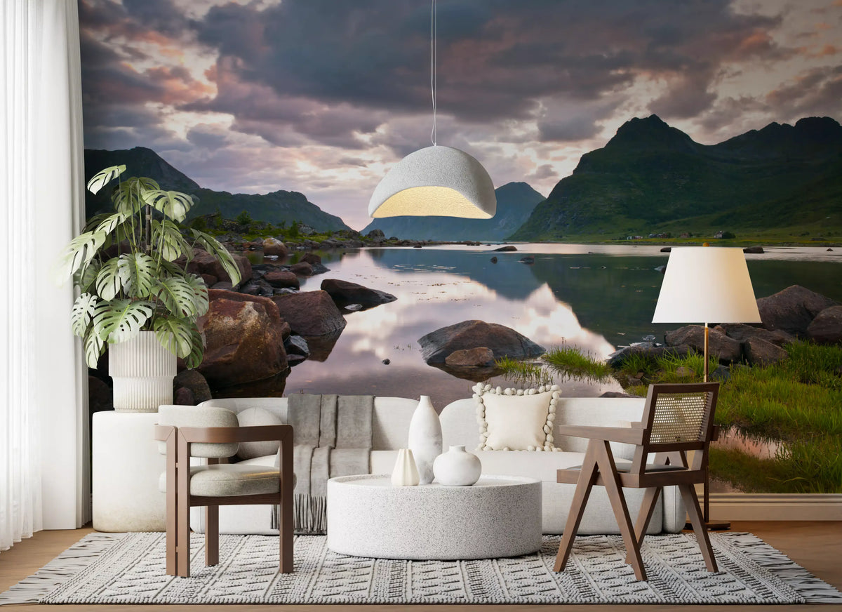 Still Water Highland Horizon Wall Mural