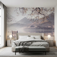 Misty Morning Mountain Vista Wall Mural