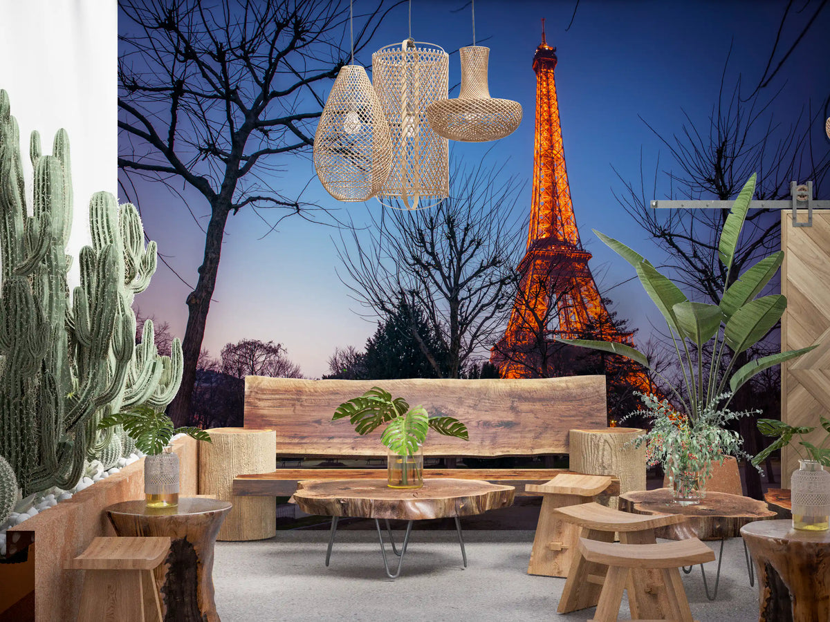 Architectural Twilight Parkscape Wall Mural
