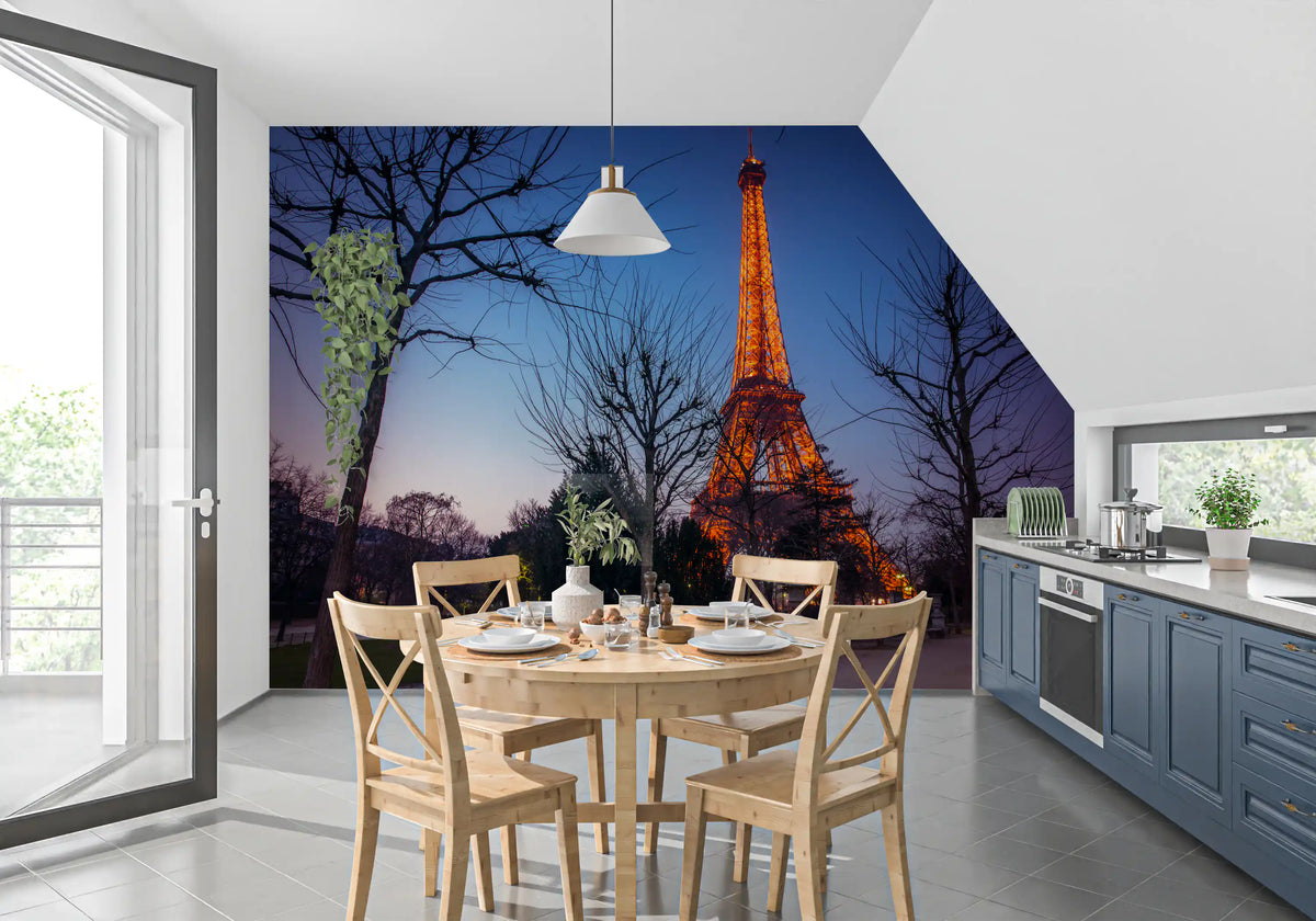 Architectural Twilight Parkscape Wall Mural