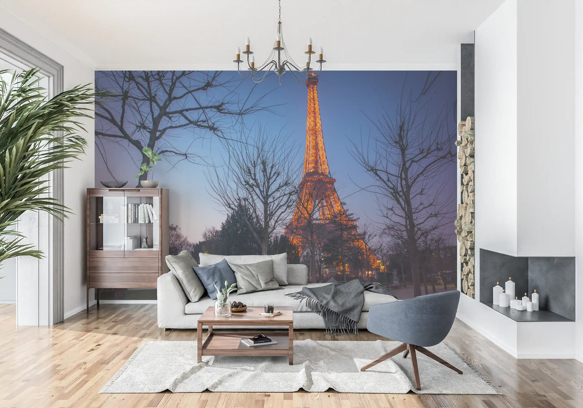 Architectural Twilight Parkscape Wall Mural