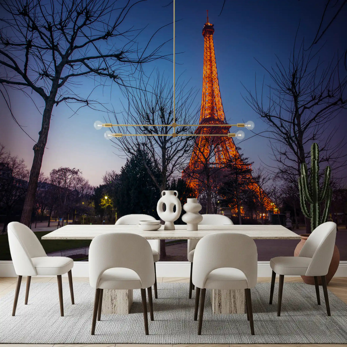 Architectural Twilight Parkscape Wall Mural