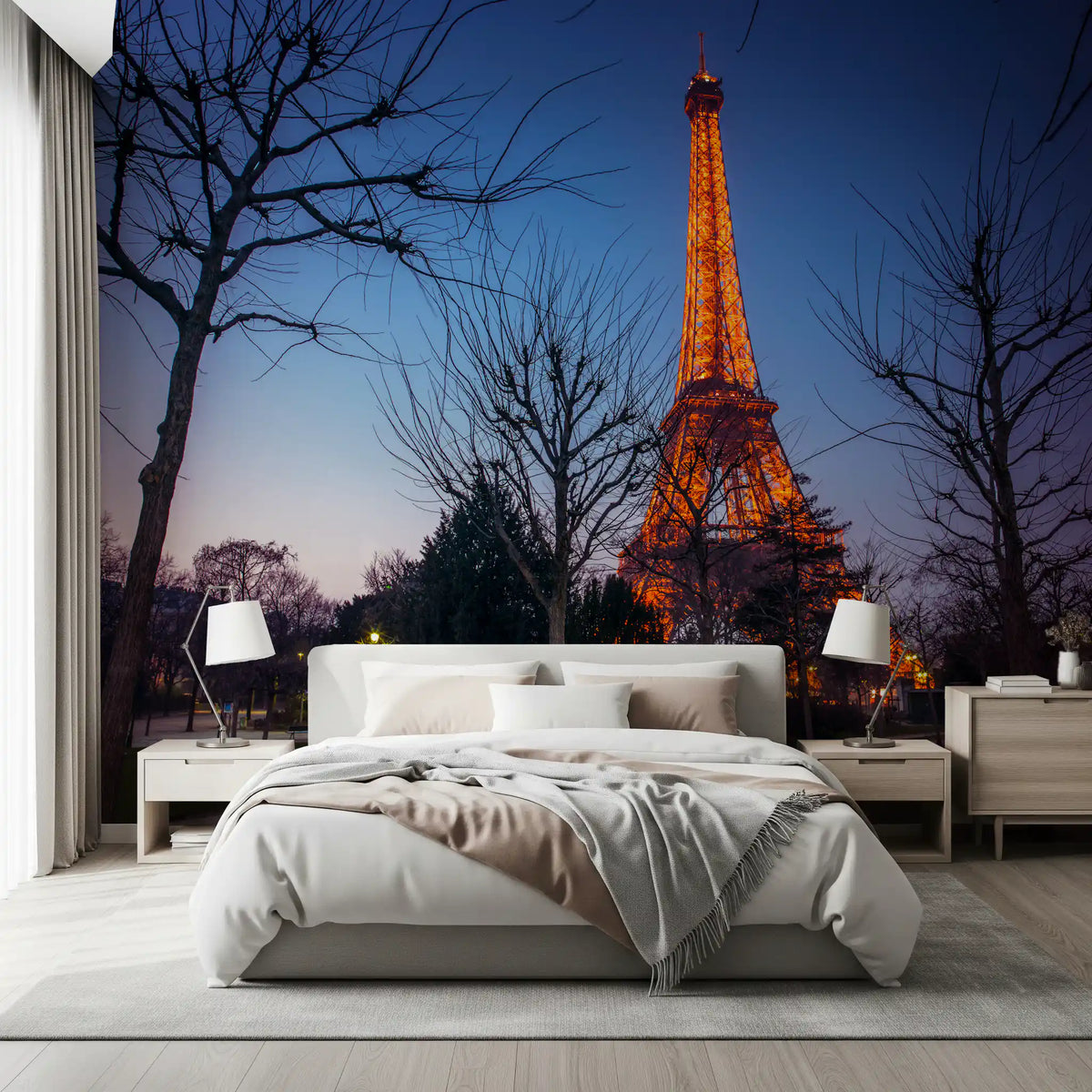 Architectural Twilight Parkscape Wall Mural