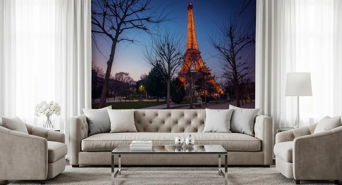 Architectural Twilight Parkscape Wall Mural