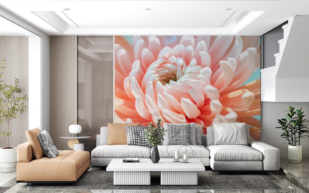 Coral Bloom Macro Detail Wall Mural