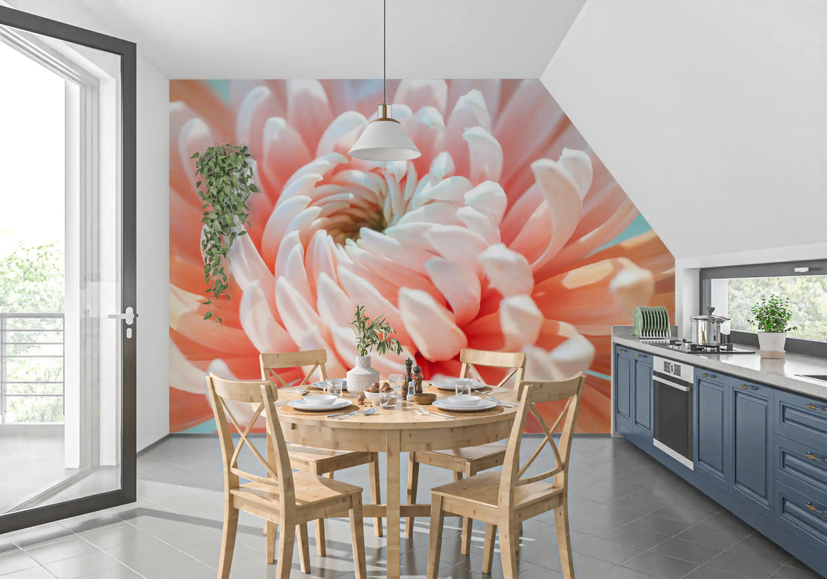 Coral Bloom Macro Detail Wall Mural