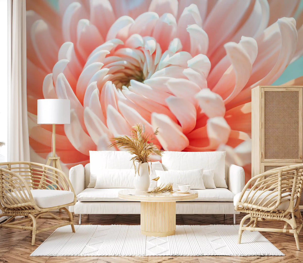 Coral Bloom Macro Detail Wall Mural