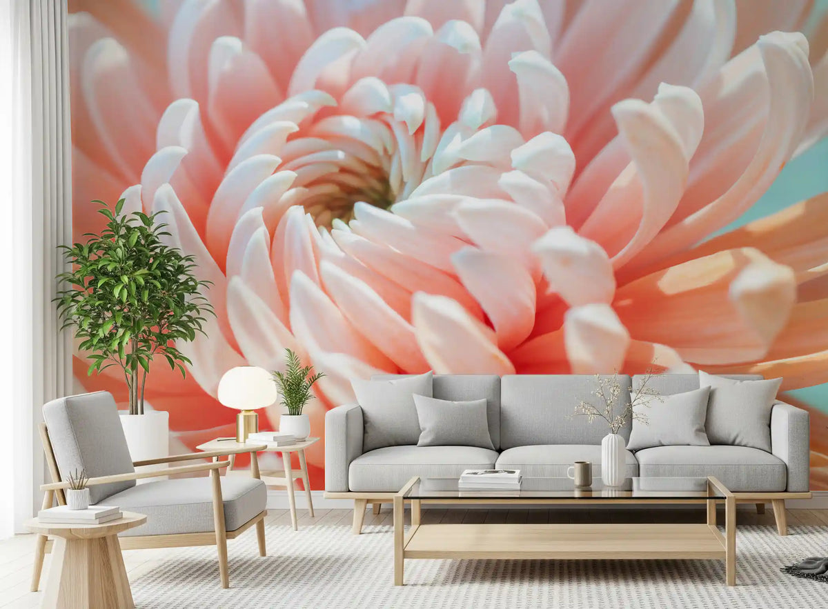 Coral Bloom Macro Detail Wall Mural