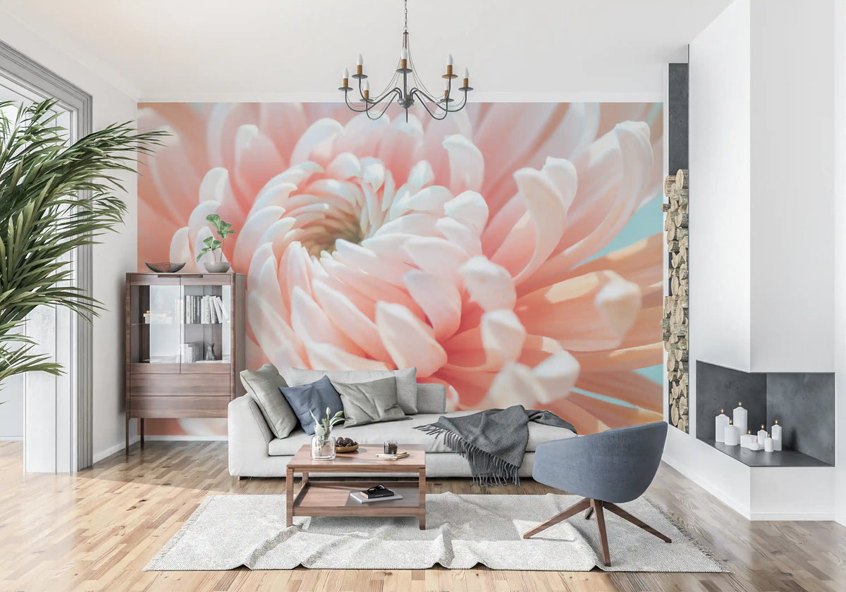 Coral Bloom Macro Detail Wall Mural