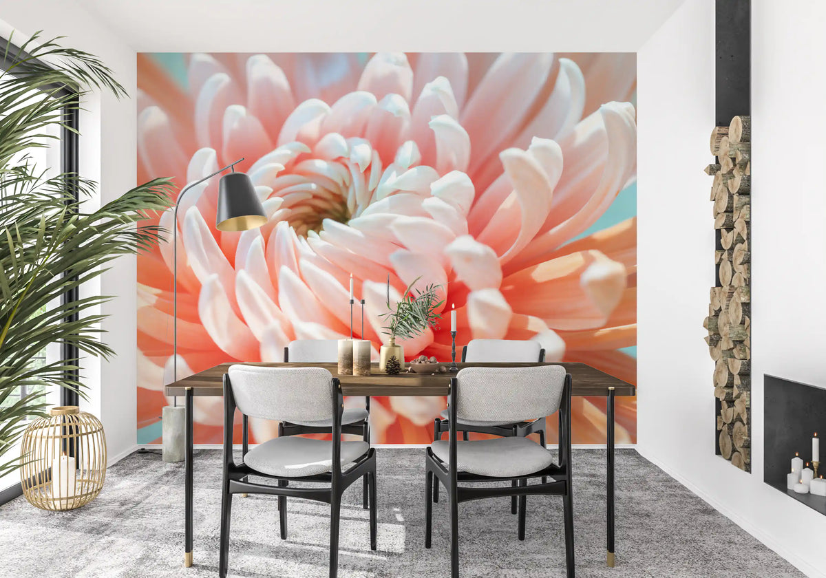 Coral Bloom Macro Detail Wall Mural