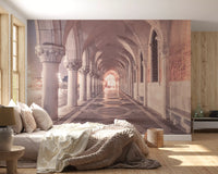 Stonework Corridor Perspective Wall Mural