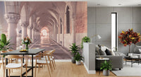 Stonework Corridor Perspective Wall Mural