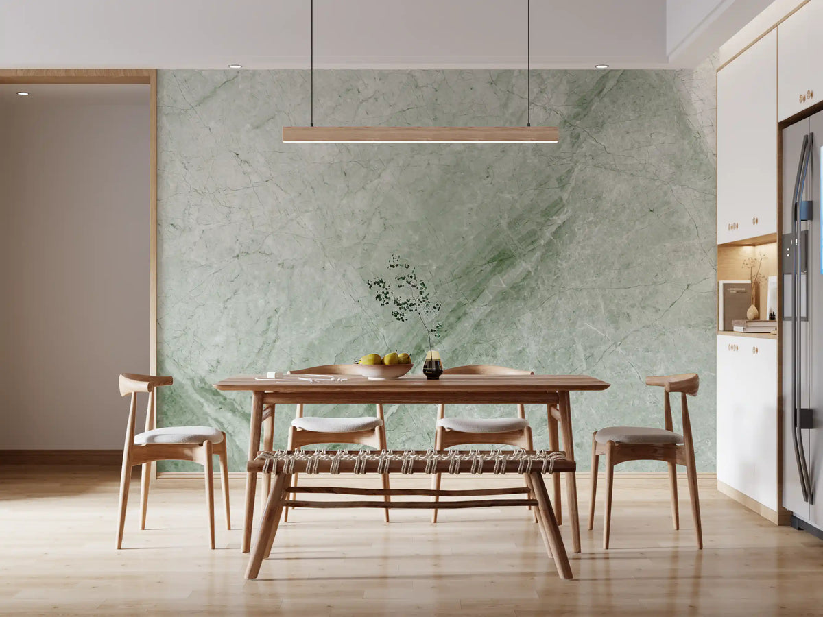 Serene Sage Marble Slab Wall Mural