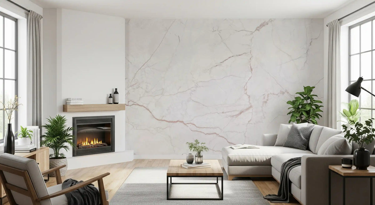 Calacatta Rose Vein Stone Wall Mural