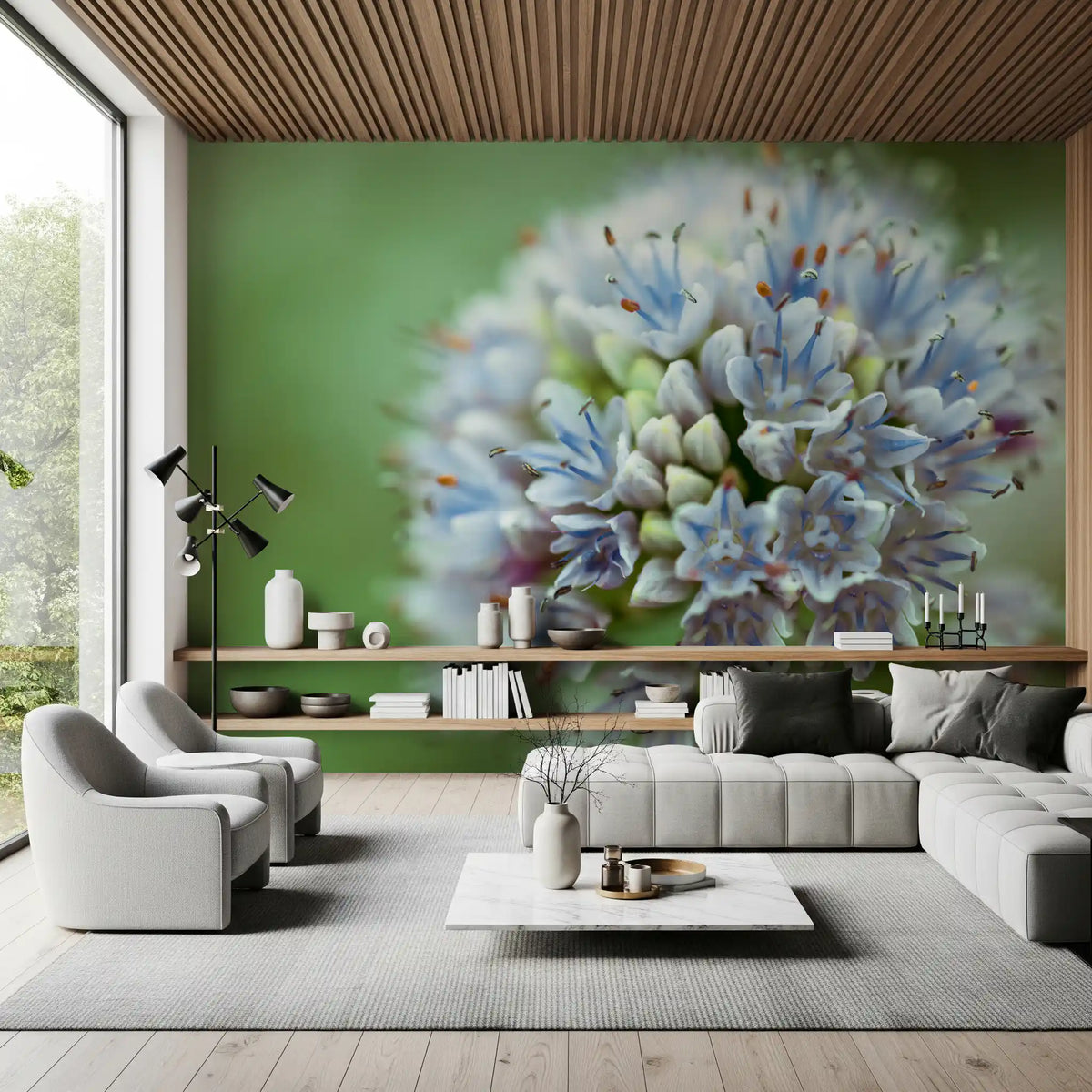 Abstract Spring Petal Cluster Wall Mural