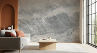 Ethereal Grey Marble Slab Wall Mural