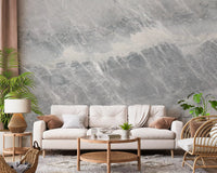 Ethereal Grey Marble Slab Wall Mural