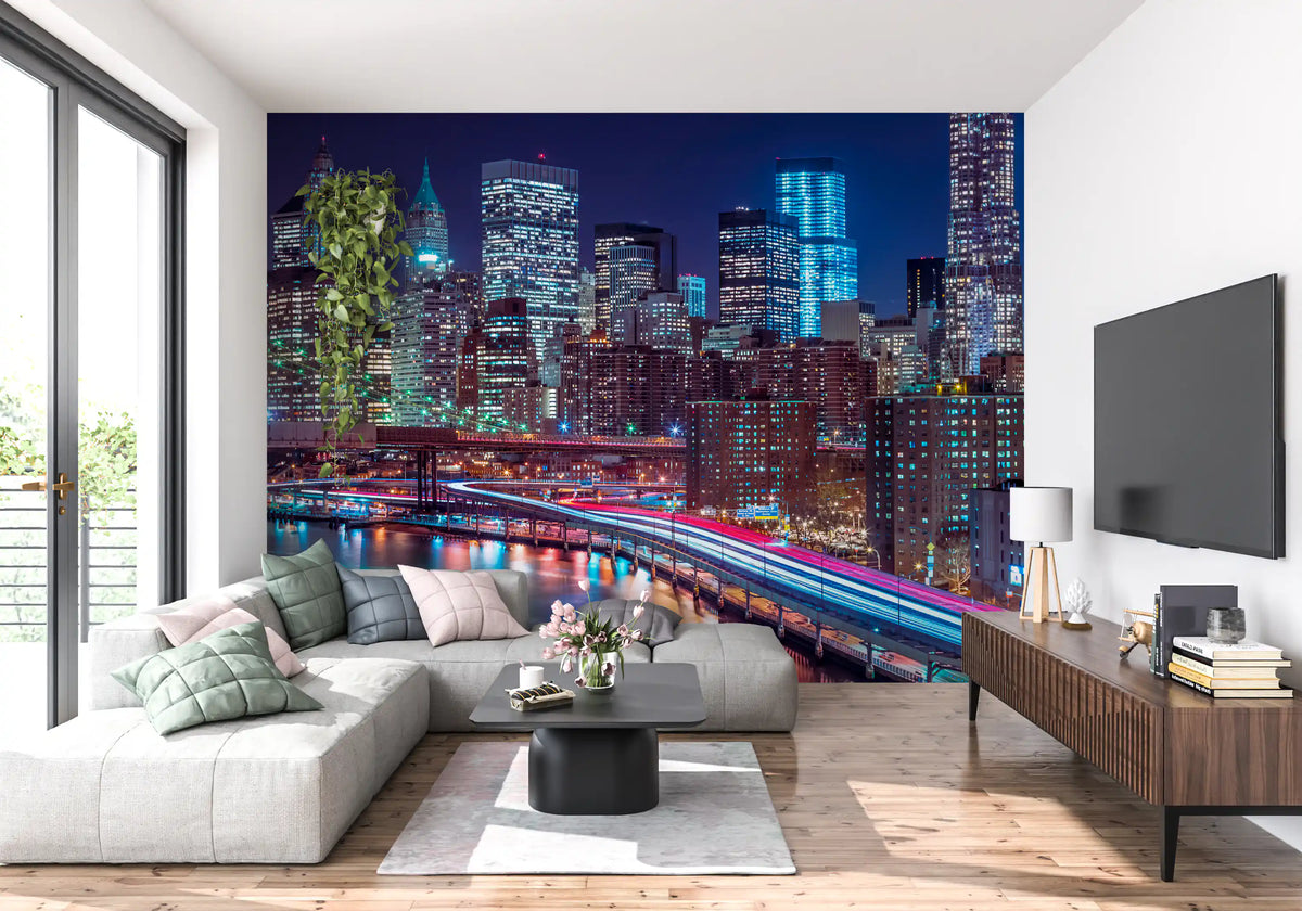 Metropolitan Night Motion Wall Mural