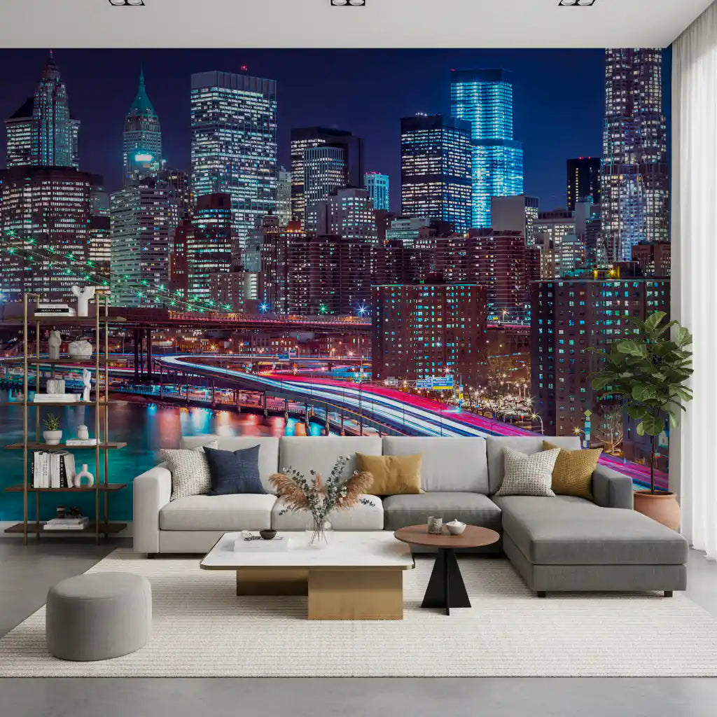 Metropolitan Night Motion Wall Mural