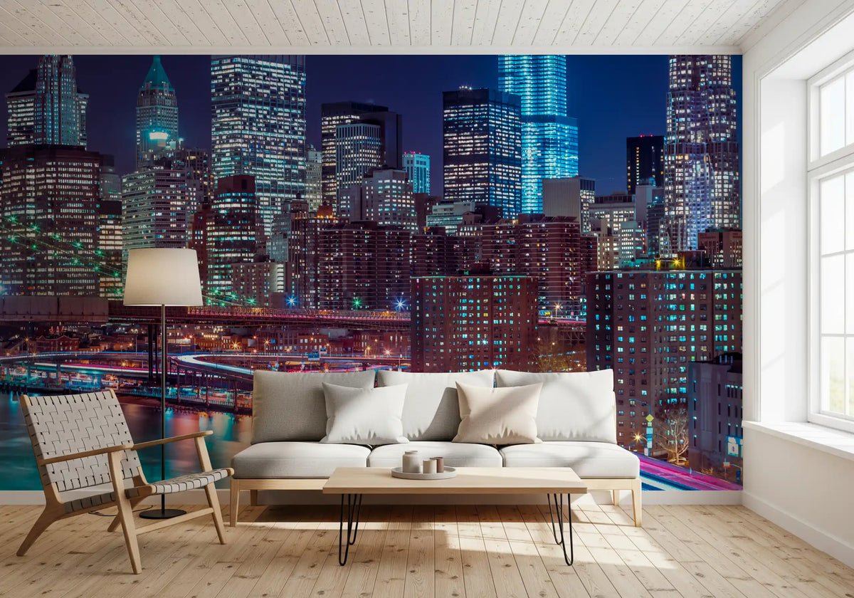 Metropolitan Night Motion Wall Mural